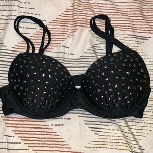 Black Studded Push Up Bikini